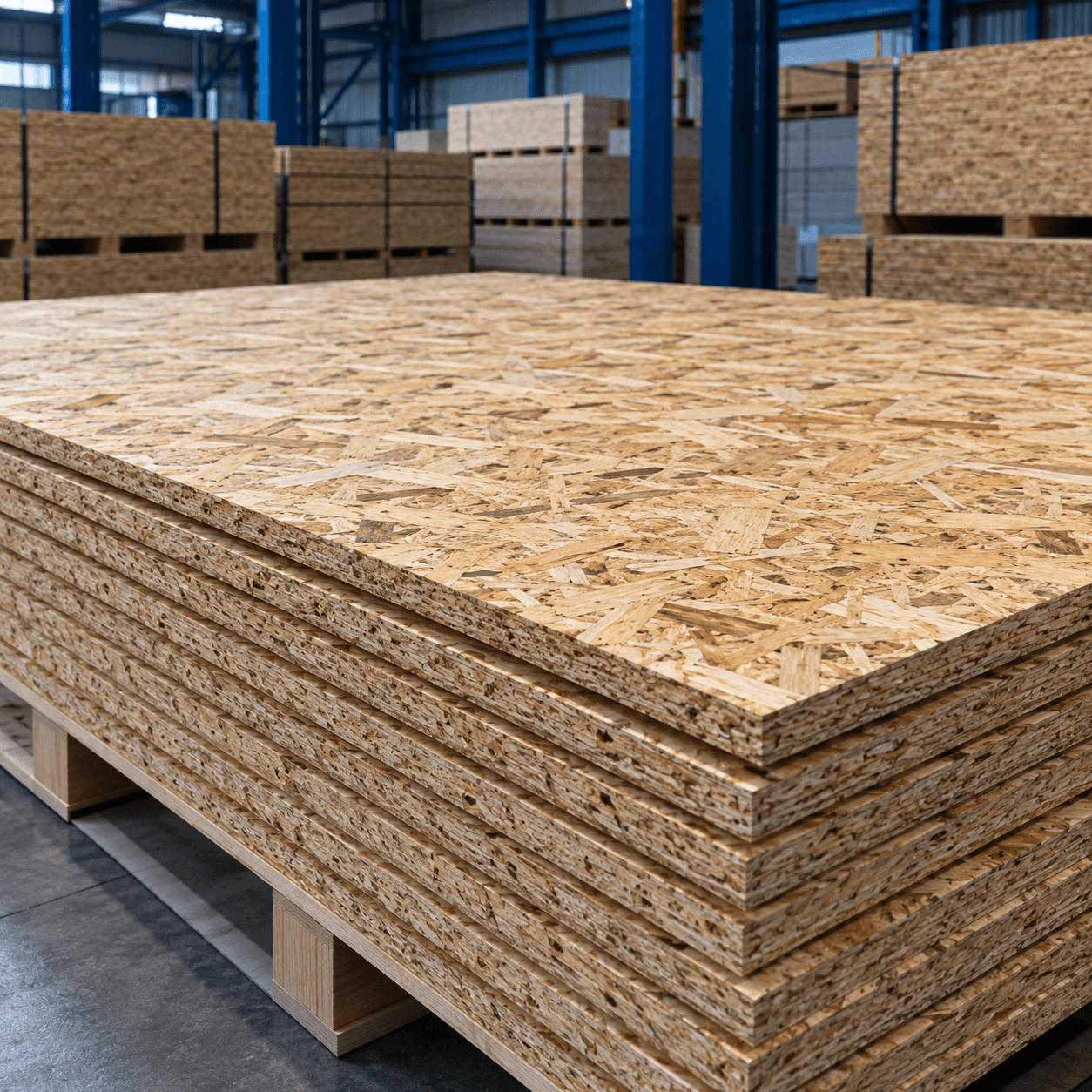 İstiflenmiş OSB levhalar